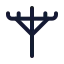 Utilitypole icon with stroke rounded style