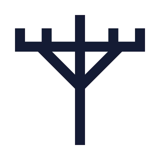 Utility Pole Icon in Stroke Sharp style