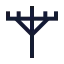 Utilitypole icon with stroke sharp style