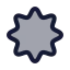 Uv icon with duotone rounded style