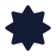 Uv icon with solid sharp style