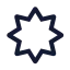 Uv icon with stroke sharp style
