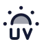 Uv icon with duotone rounded style