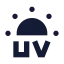 Uv icon with solid sharp style