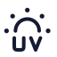 Uv icon with stroke rounded style
