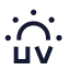 Uv icon with stroke sharp style