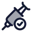 Vaccine icon with duotone rounded style