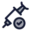 Vaccine icon with duotone standard style