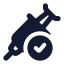 Vaccine icon with solid rounded style