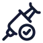 Vaccine icon with stroke rounded style