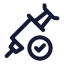 Vaccine icon with stroke standard style