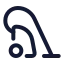 Vacuumcleaner icon with stroke rounded style