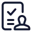 Validationapproval icon with stroke standard style