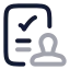 Validationapproval icon with twotone rounded style