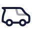 Van icon with twotone rounded style