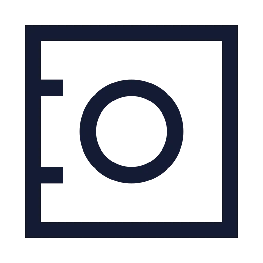 Vault Icon in Stroke Sharp style