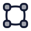 Vectorsquare icon with duotone rounded style