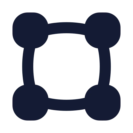 Vector Square Icon in Solid Rounded style