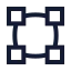 Vectorsquare icon with stroke sharp style