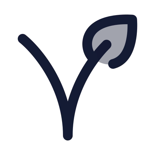 Vegan Icon in Duotone Rounded style
