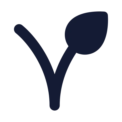 Vegan Icon in Solid Rounded style