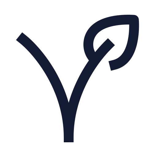 Vegan Icon in Stroke Sharp style