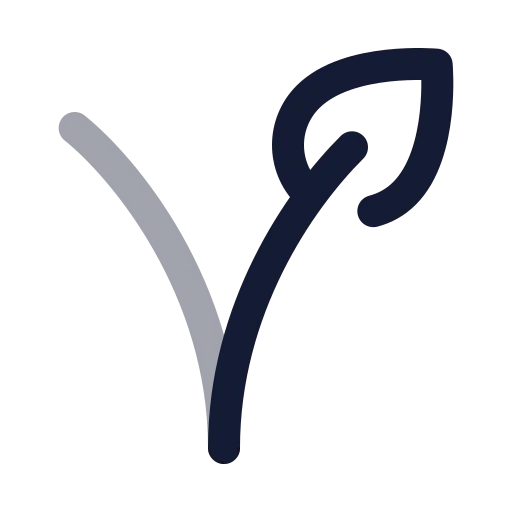 Vegan Icon in Twotone Rounded style