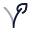 Vegan icon with twotone rounded style