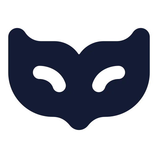 Venetian Mask Icon in Solid Rounded style