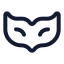 Venetianmask icon with stroke rounded style