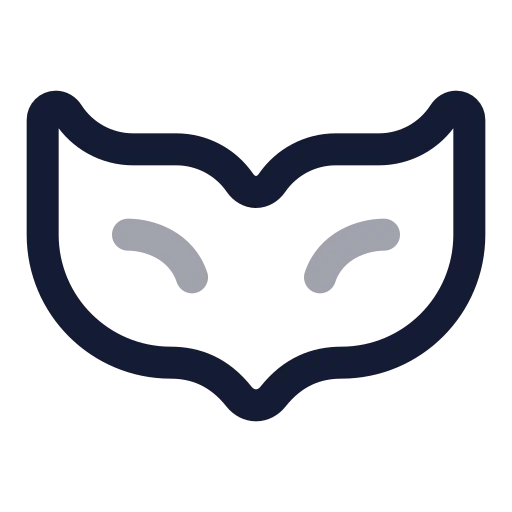 Venetian Mask Icon in Twotone Rounded style