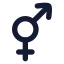 Venusandmars icon with solid rounded style