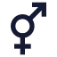 Venusandmars icon with solid sharp style