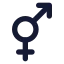 Venusandmars icon with solid standard style