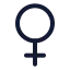 Venus icon with stroke rounded style