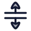 Verticalresize icon with duotone rounded style