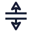 Verticalresize icon with stroke sharp style