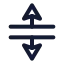 Verticalresize icon with stroke standard style