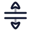 Verticalresize icon with twotone rounded style