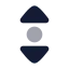 Verticalscrollpoint icon with bulk rounded style
