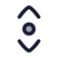 Verticalscrollpoint icon with duotone rounded style