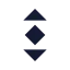 Verticalscrollpoint icon with solid sharp style