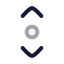 Verticalscrollpoint icon with twotone rounded style