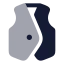 Vest icon with bulk rounded style