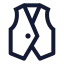 Vest icon with stroke sharp style