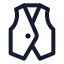 Vest icon with stroke standard style