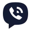 Viber icon with solid sharp style