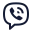 Viber icon with stroke sharp style