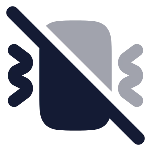 Vibrate Off Icon in Bulk Rounded style