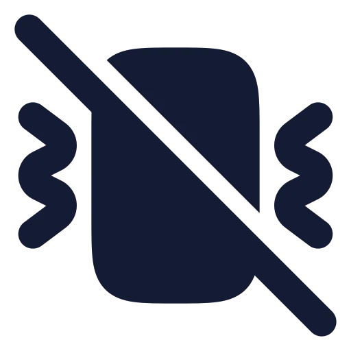 Vibrate Off Icon in Solid Rounded style